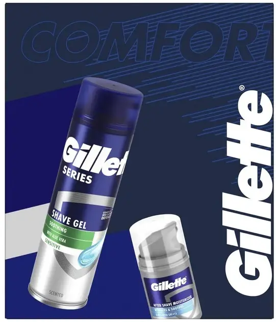 Подарунковий набір Gillette Series Comfort (Гель для гоління + Бальзам після гоління) 
