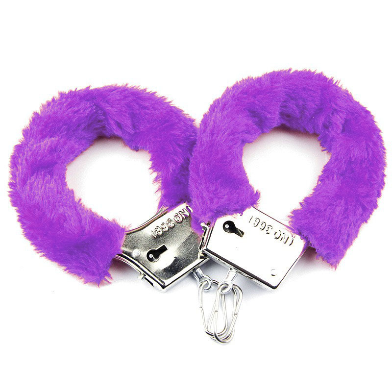 Сексуальні плюшеві наручники (фіолетовий)