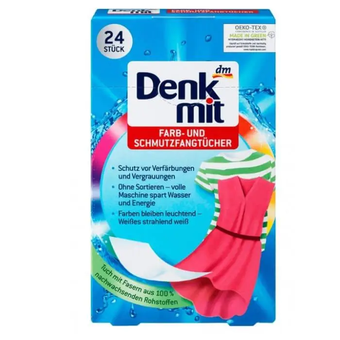 Серветки для прання линяючих речей Denkmit Color 24 шт