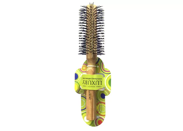 Брашинг для волосся дерев'яний середній Luxury - HB-03-02