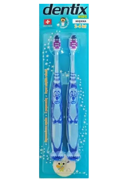 Дитяча зубна щітка Dentix Kids від 2 до 6 років (2 щітки) Швейцарія