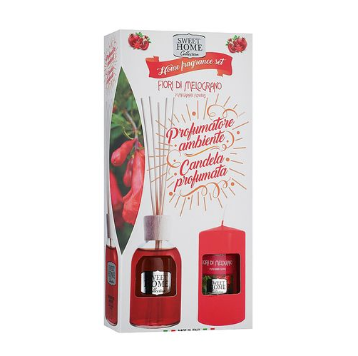    Набір Sweet Home Collection Pomegranate Flowers Квіти гранату (аромадифузор, 100 мл + ароматична свічка, 135 г)