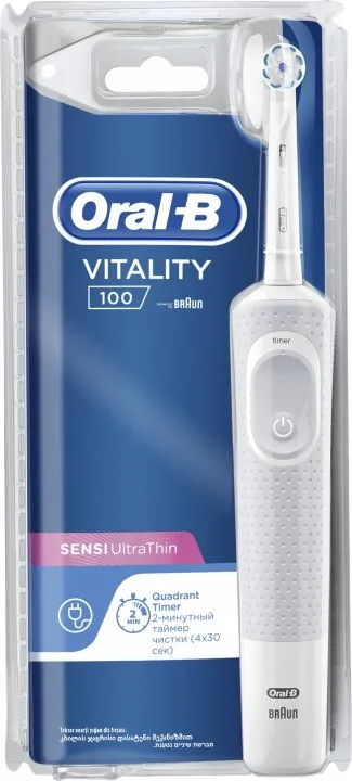 Електрична зубна щітка Oral-B Vitality 100, білий