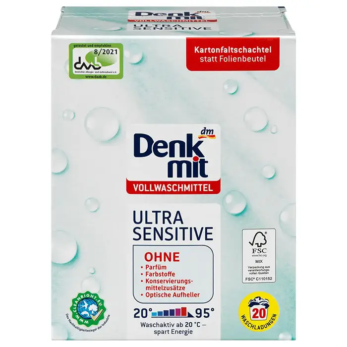 Пральний порошок Denkmit Ultra Sensitive для білого 1,35 кг 