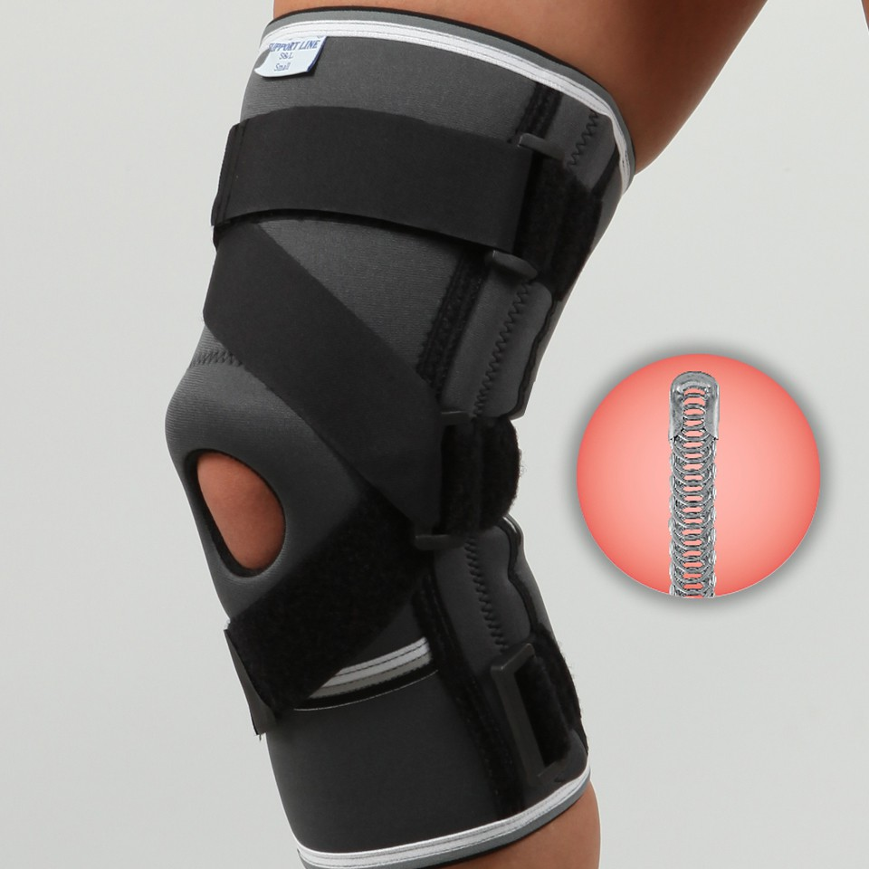 Бандаж на коліно з 4-ма ребрами та хрестоподібним ременем - Ersamed REF-107