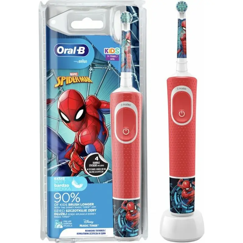 Електрична зубна щітка дитяча Braun Oral-B Stages Power D100 Spiderman
