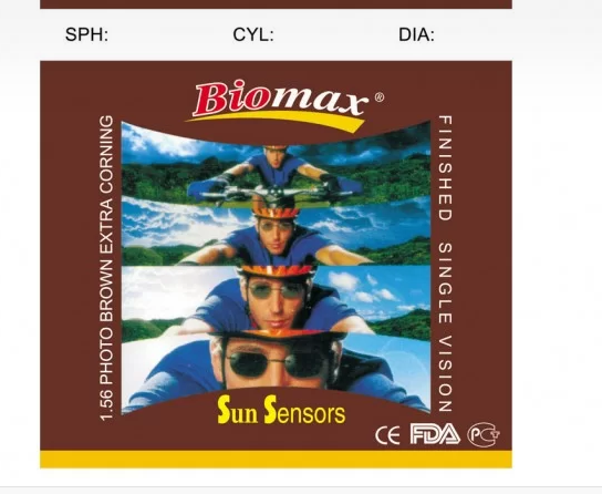 Полімерна фотохромна лінза BIOMAX (корич.)