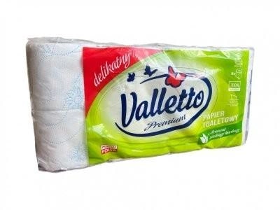 Туалетний папір Valletto Premium 3-шаровий 8 шт
