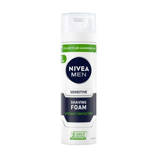 Піна для гоління NIVEA MEN для чутливої шкіри, заспокійлива, без спирту, 200 мл