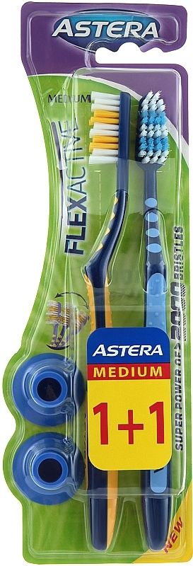Зубна щітка - Astera Flex Active 1 + 1 Medium