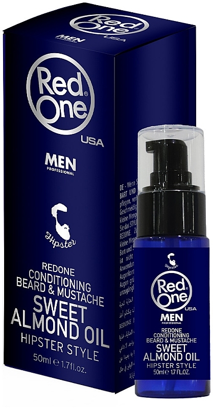Мигдальна олія-кондиціонер для бороди - Red One Conditioning Beard & Mustache Sweet Almond Oil, 50мл