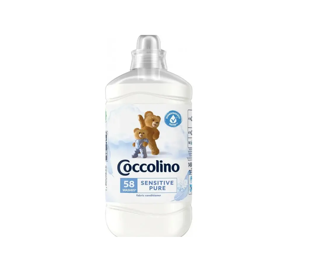 Кондиціонер для білизни Coccolino Sensitive Pure, 1.45 л (58 прань)