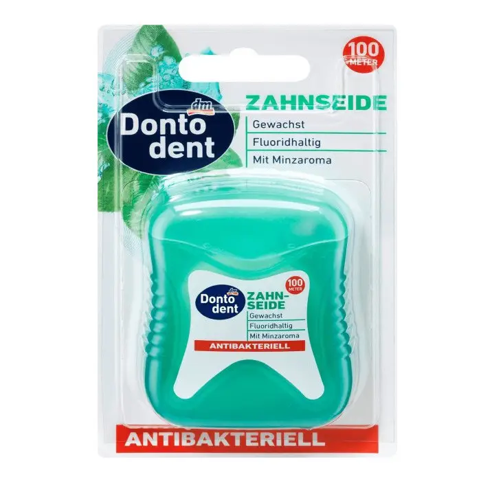 Зубна нитка Dontodent Antibakteriell 100 м