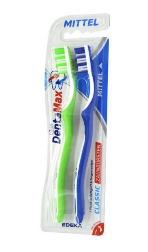 Зубна щітка Elkos DentaMax Mittel Classic, 2 шт