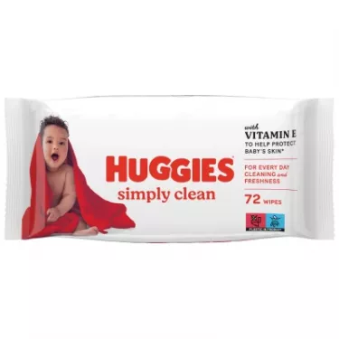 Дитячі вологі серветки Huggies Simply Clean 72 шт