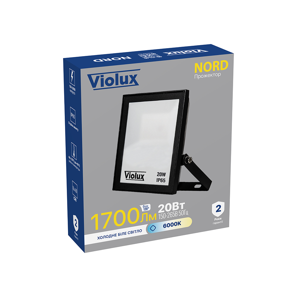 Прожектор LED NORD 10W 6000K 850Lm IP65 VIOLUX