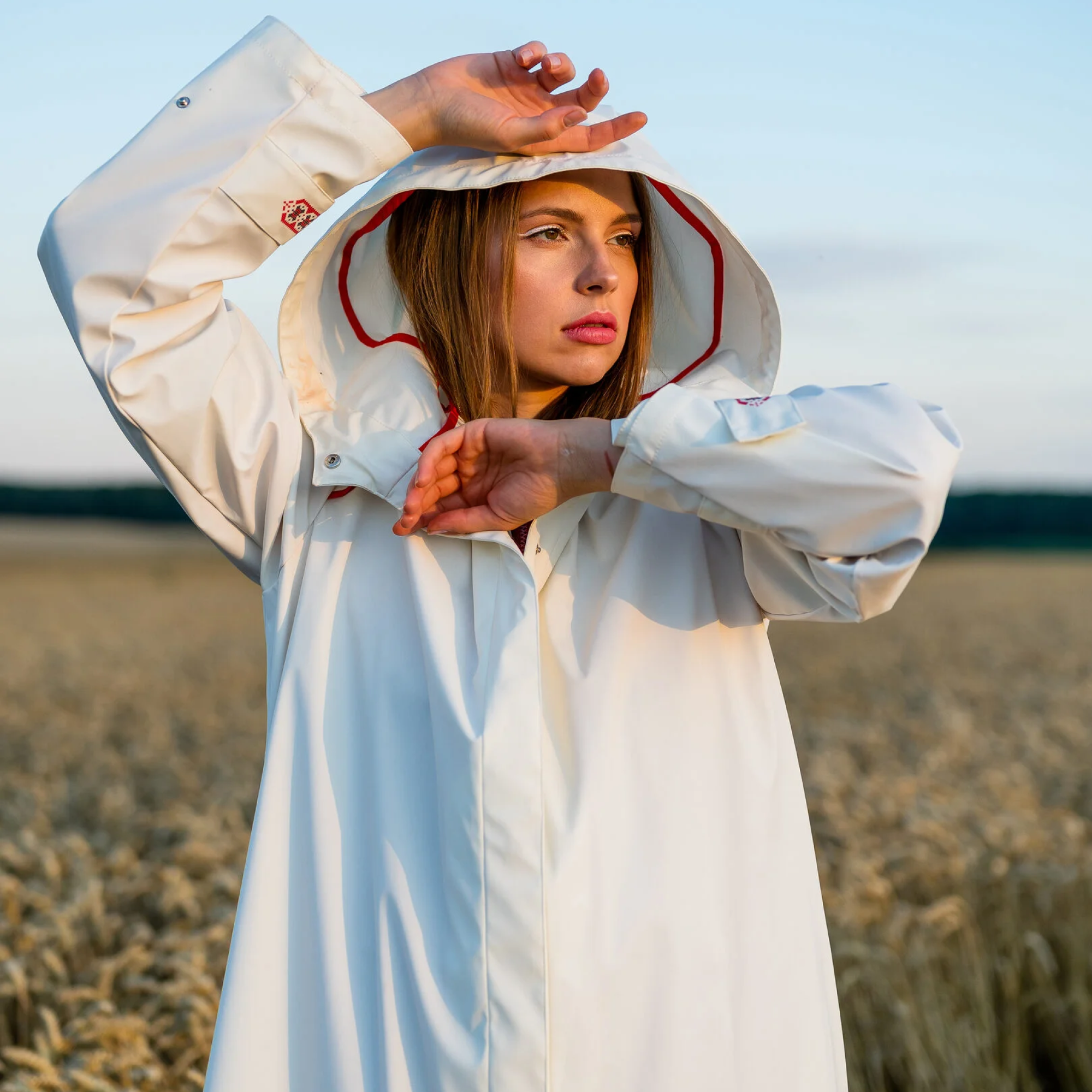 White Designer Raincoat Ornament Summer Collection