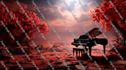 Piano in Cherry Blossom 