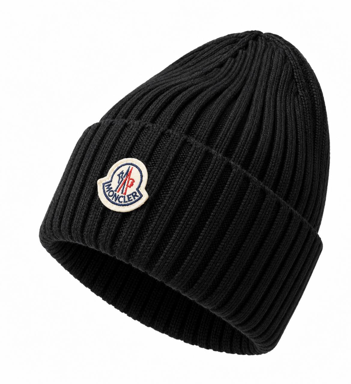 Шапка Жіноча Зимова Moncler - Монклер Копія Чорна
