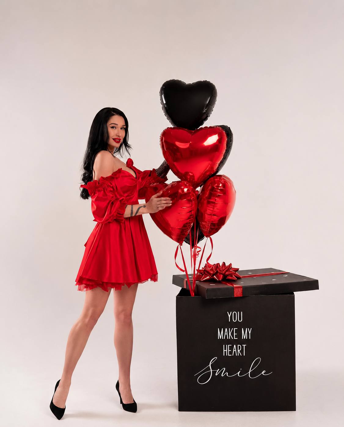 Romantic Heart Surprise Balloon Box