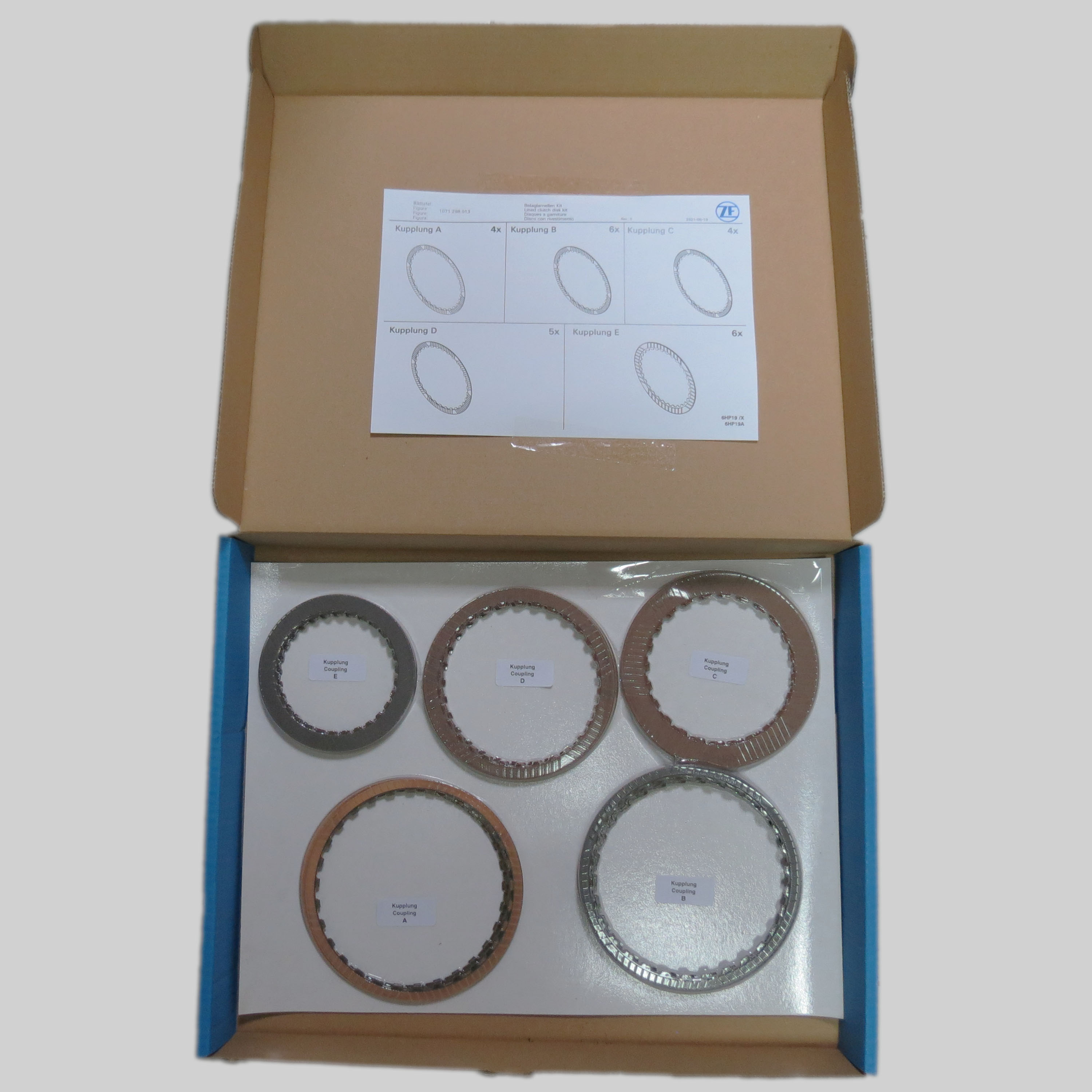 Комплект фрикційних дисків ZF 6HP19 ORIGINAL
