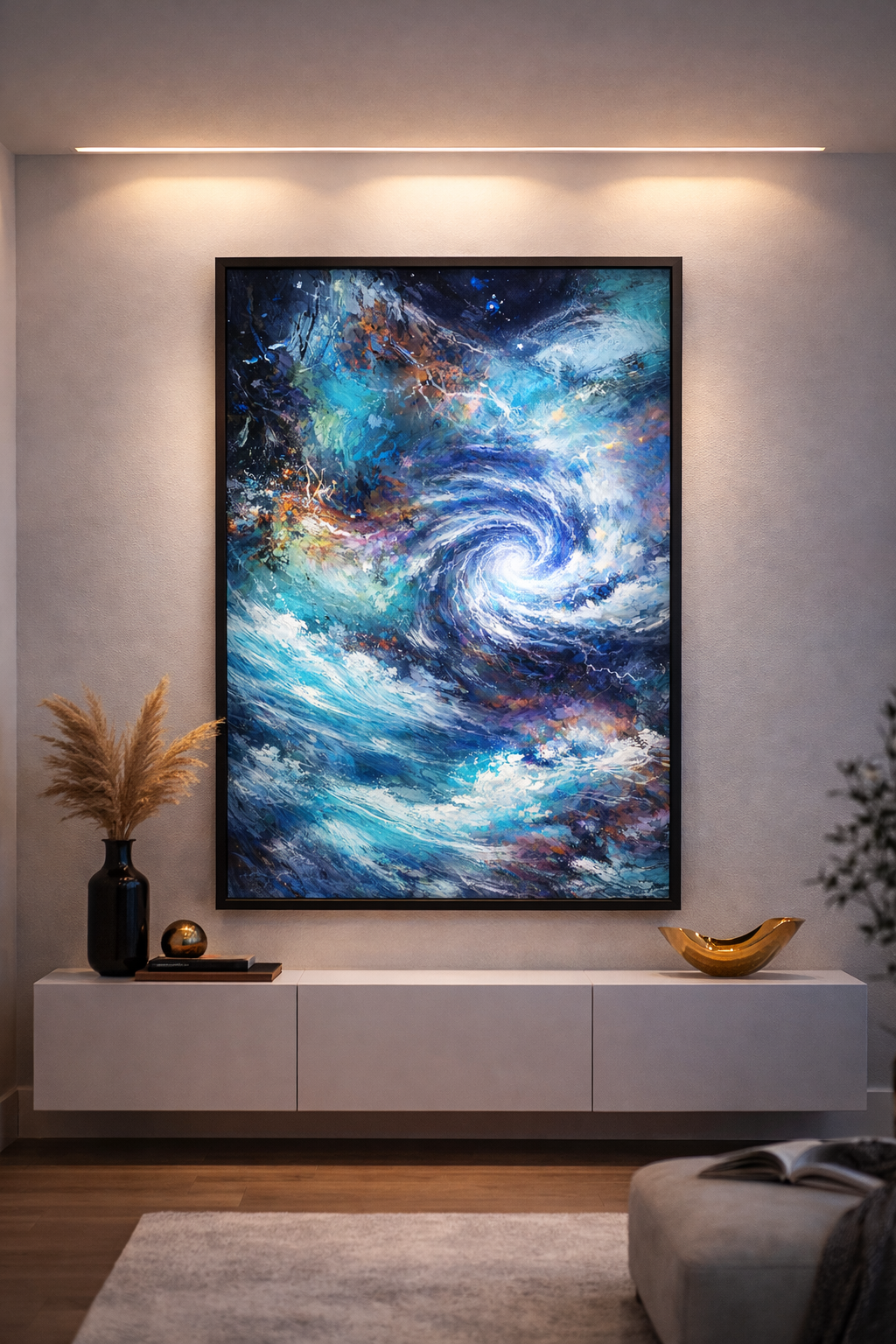 Абстракція  в синіх тонах  "Дихання Нептуна"