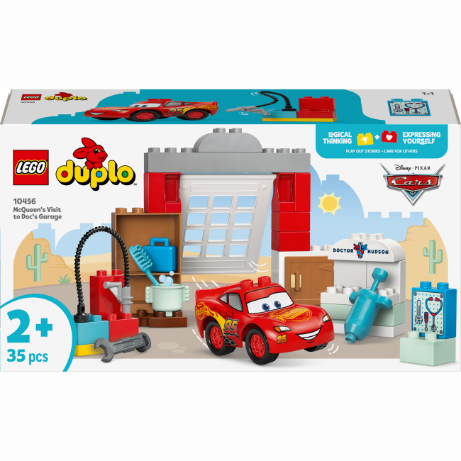 Конструктор LEGO DUPLO Disney і Pixar Тачки Візит МакКвіна в гараж Дока (10456)