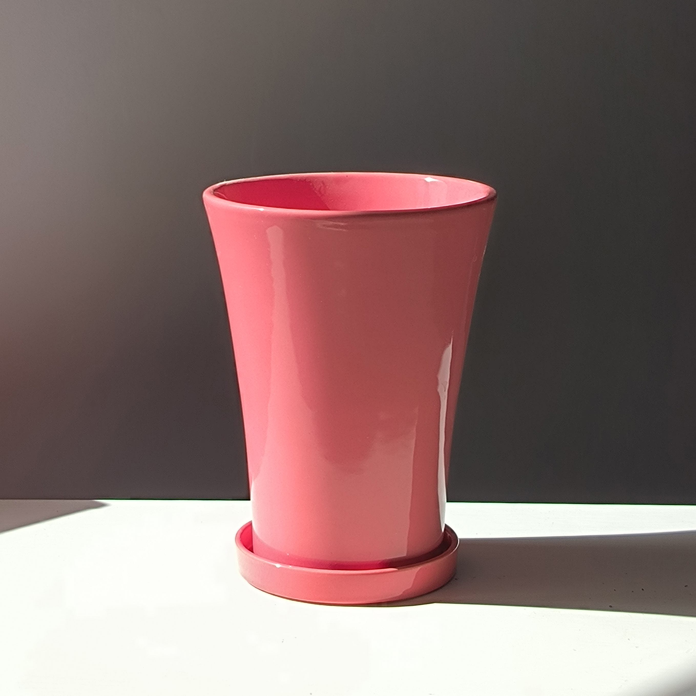 Горщик керамічний Дзвіночок 1,2 л Кораловий p131