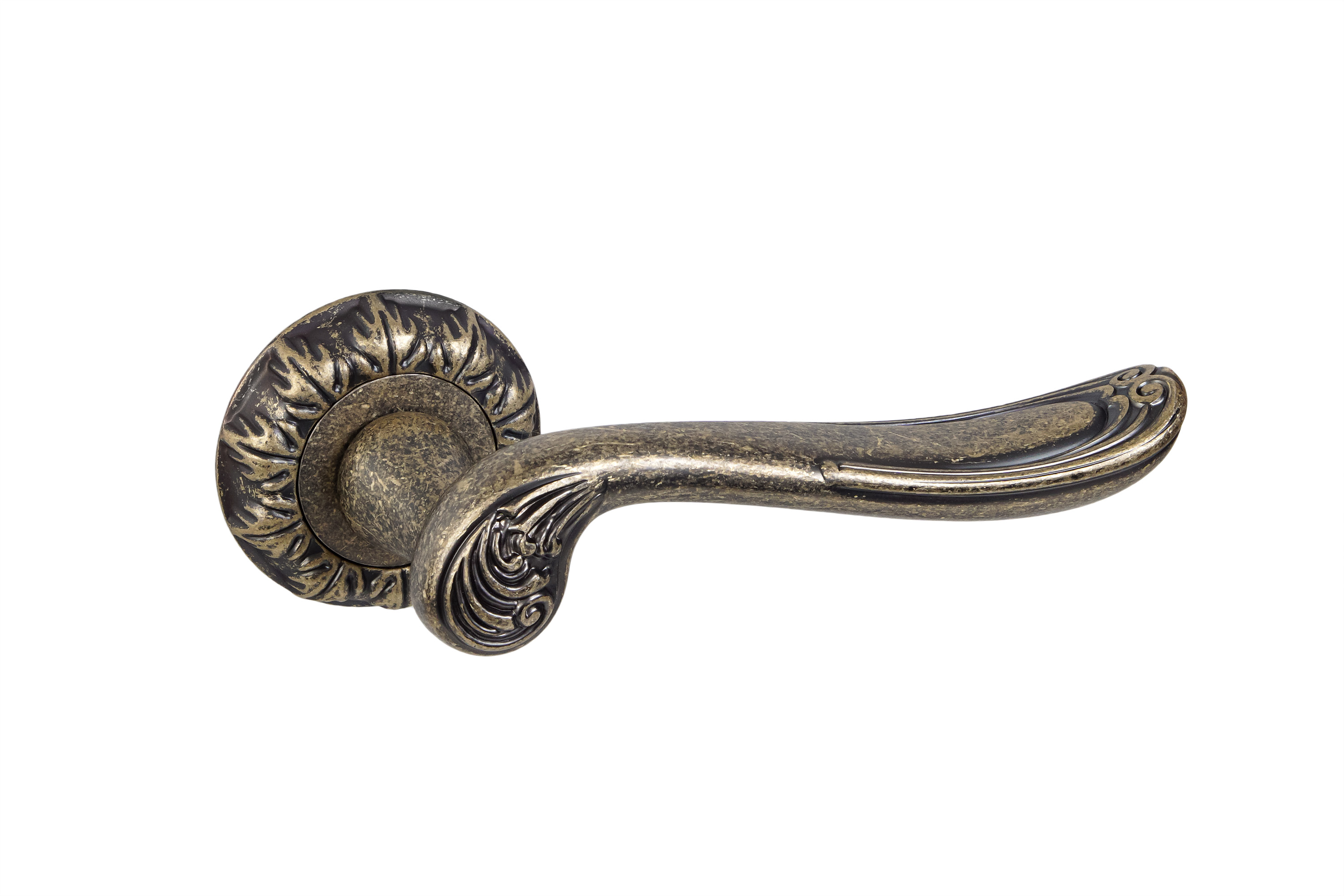 Ручка дверна SIBA Baron антична бронза на розетці R05 