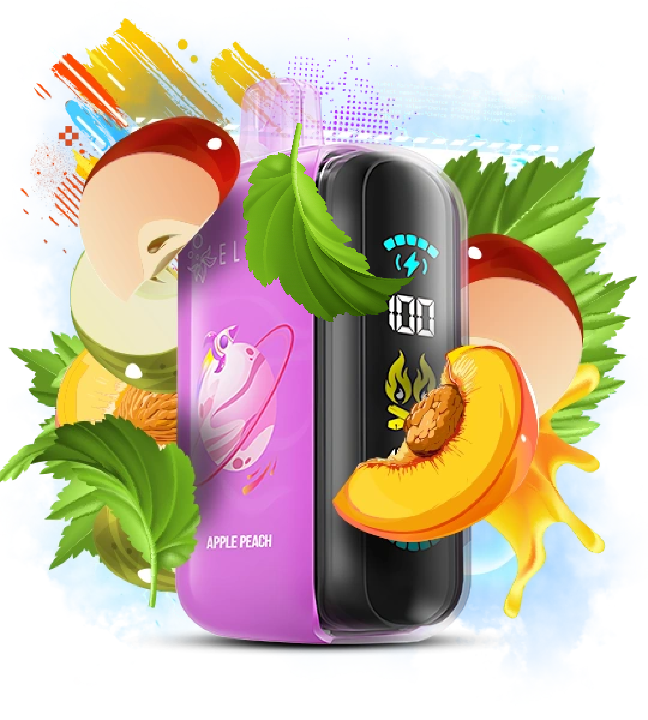 Eӏf RAYA D3 25000 Apple Peach (Яблуко Персик)