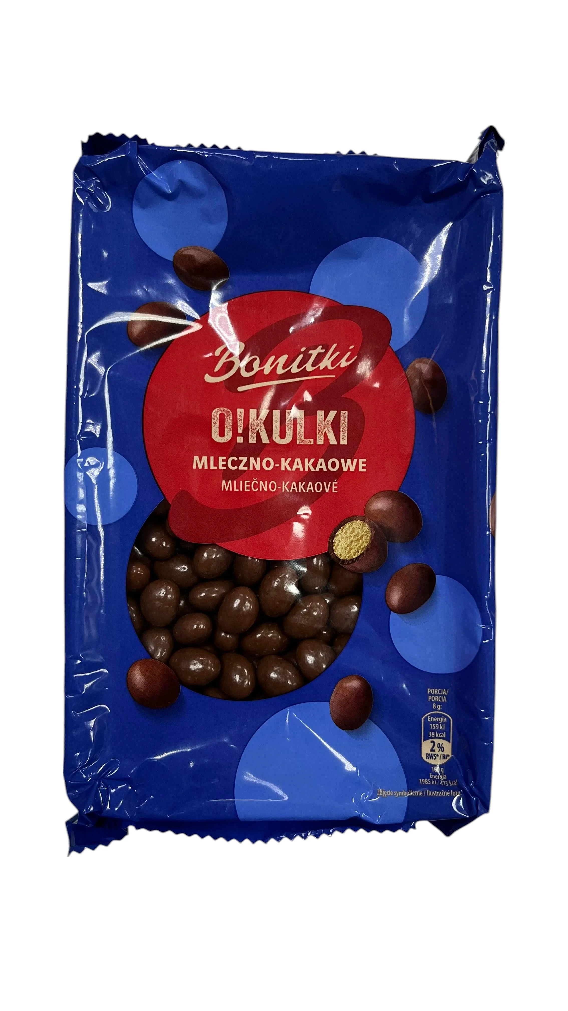 Печиво кульки хрустке Bonitki O!Kulki драже в молочному шоколаді 260 г