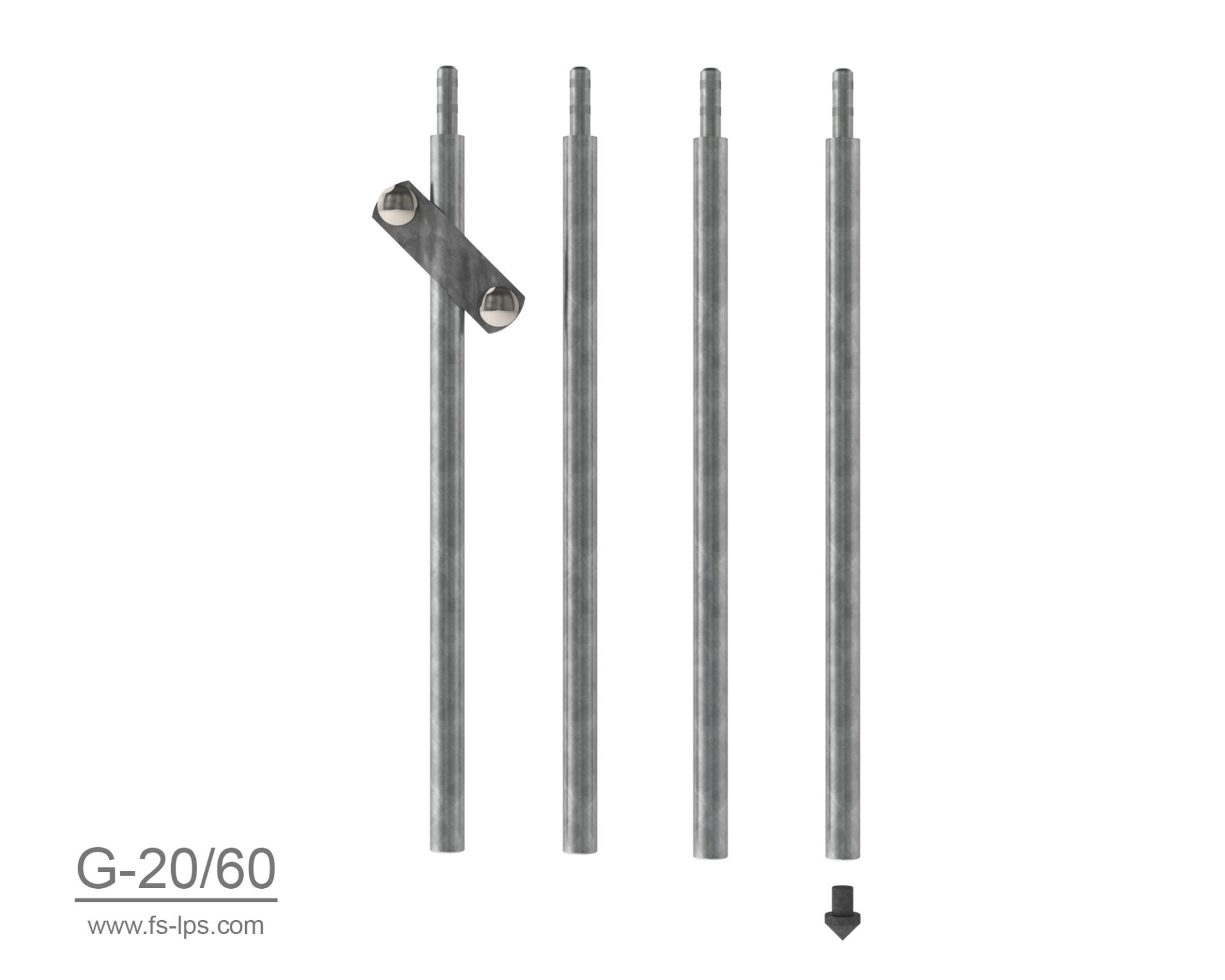 Комплект заземлення FS G-20/60 OC, 6 м, оцинкований Ø20 мм