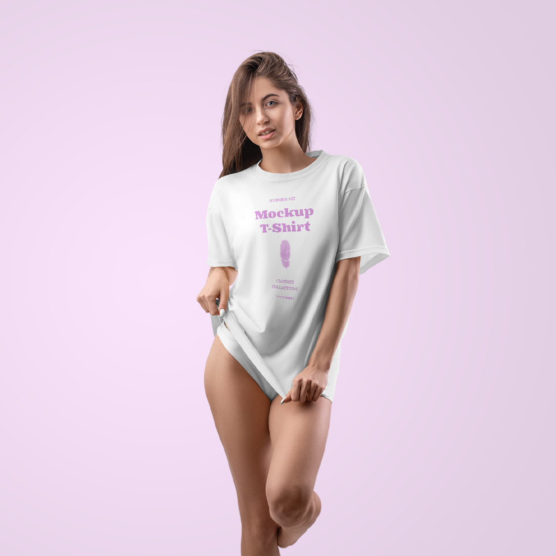 7 Mockups Woman T-Shirt Oversize