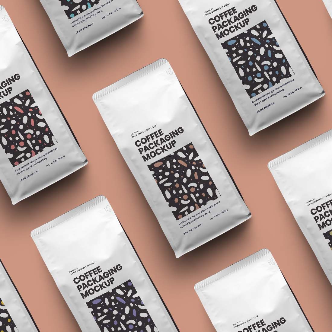 12 Side Gusset Coffee Bag Mockups