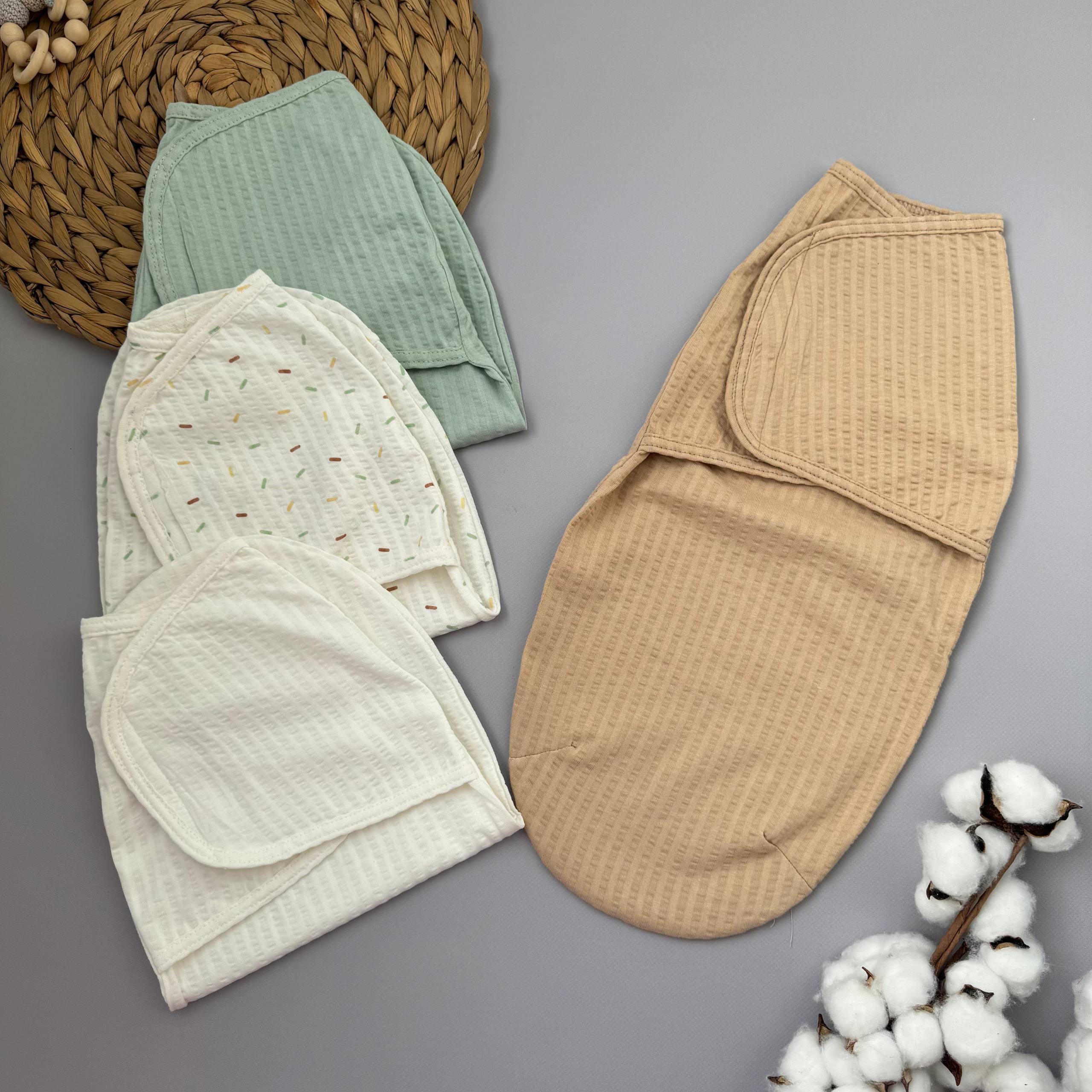 Пеленка-кокон на липучці для новонародженого (тканина інтерлок)-copy