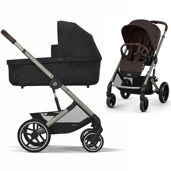 Коляска 2в1 Cybex Balios S Lux Moon Black+Chocolate Brown
