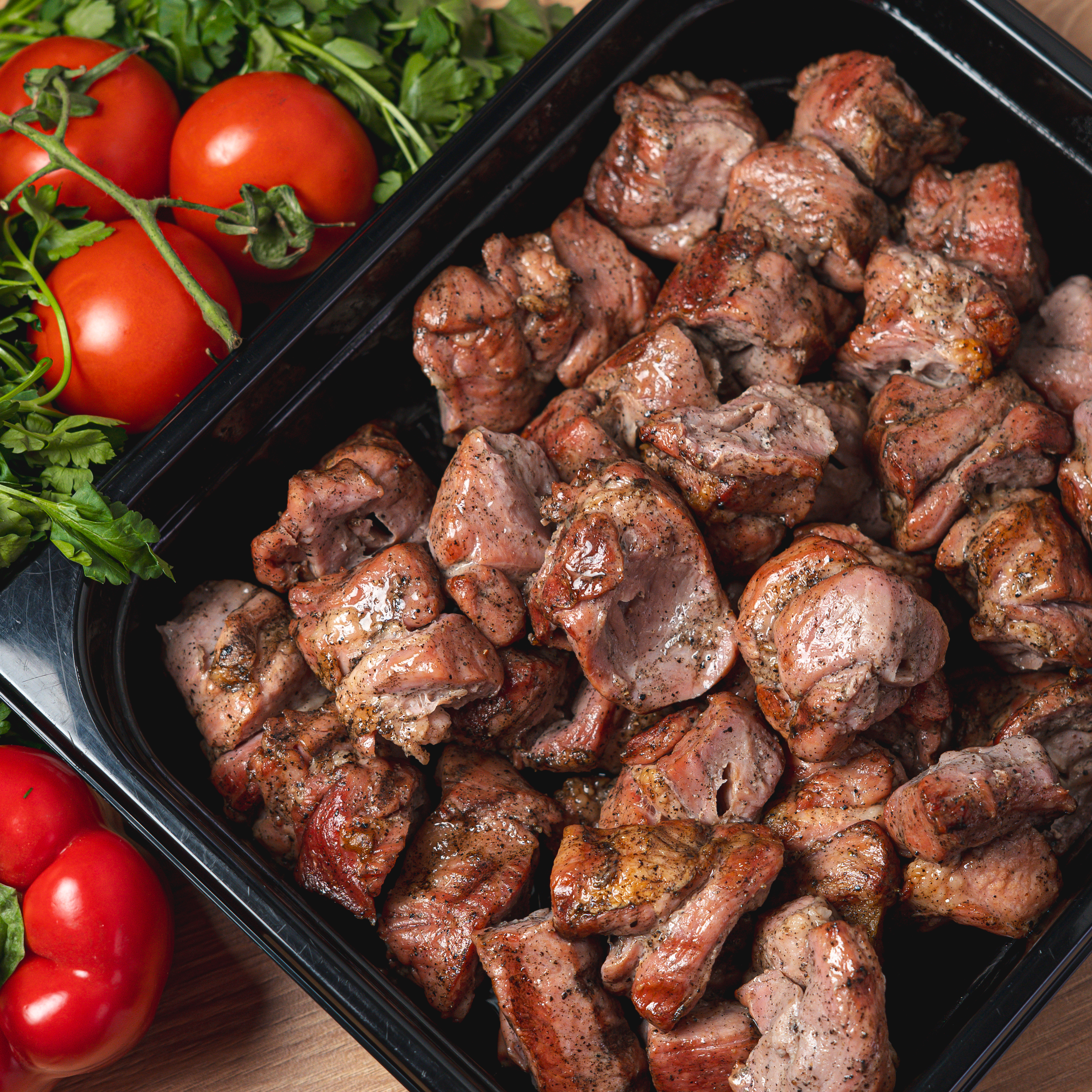 Шашлик зі свинини смажений