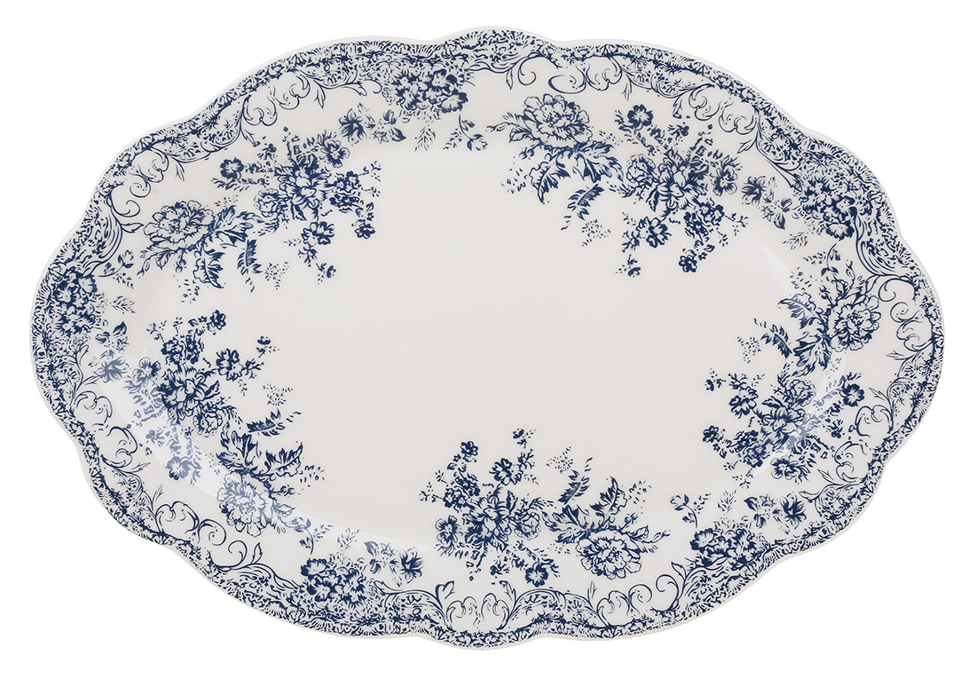 Англійська троянда, Блюдо овальне порцелянове