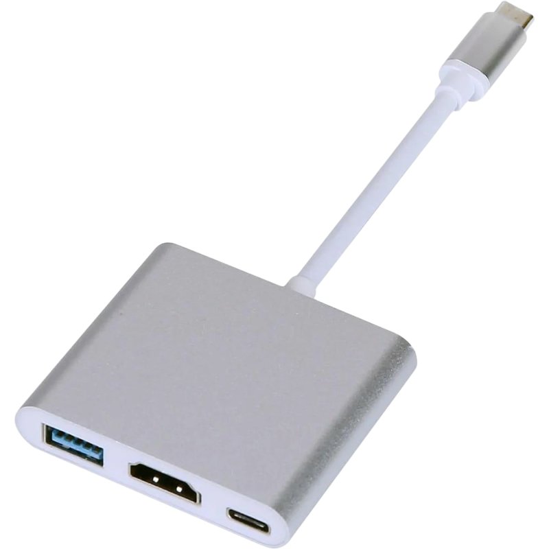 USB-хаб Dynamode USB3.1 Type-C на 1xHDMI, 1xUSB 3.0, 1xUSB Type-C (мама) 4K 3840x2160