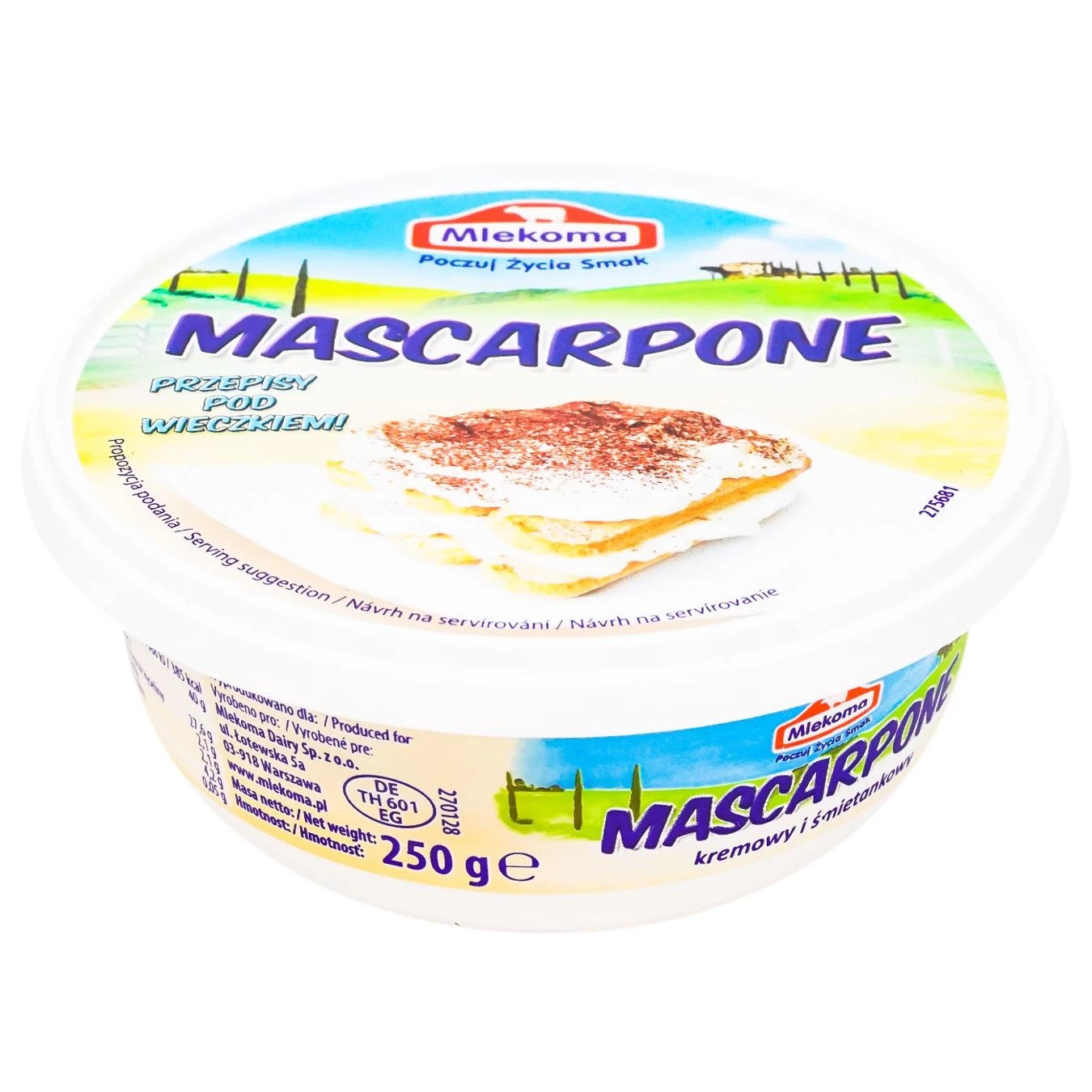 Сир Mlekoma Маскарпоне 82% 250 г