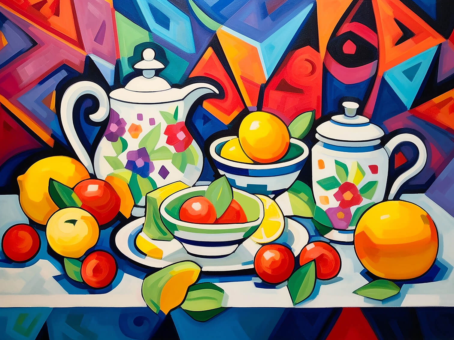 Abstract Still-life XXXI, 60x80 cm, original acrylic painting on canvas