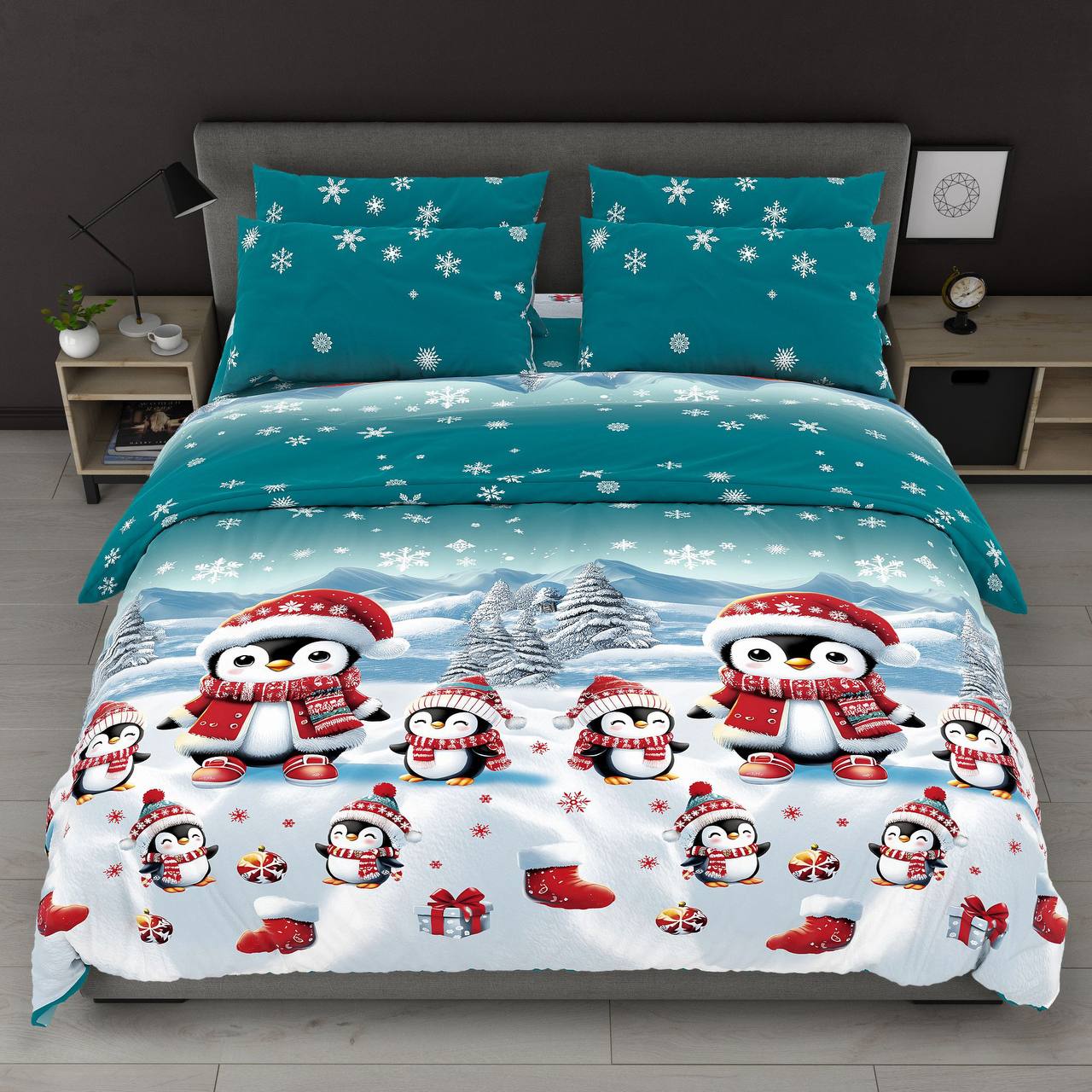 Постільний комплект Матова 100% бавовна Антарктида