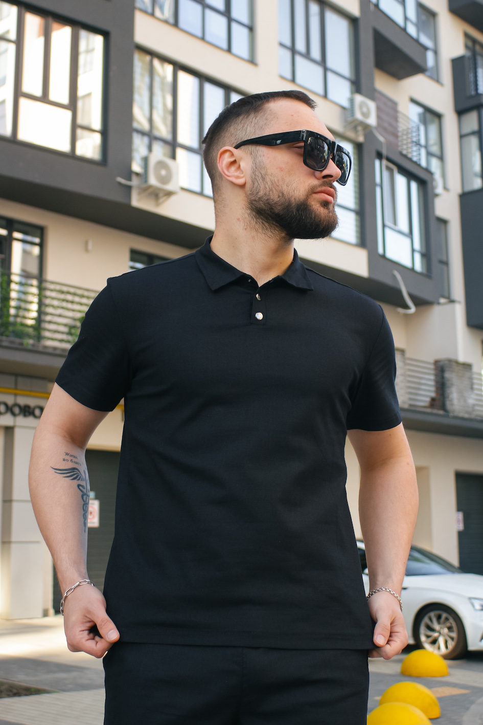Поло чоловіче лляне "Flax" (S, M, L, XL, 2XL, 3XL)