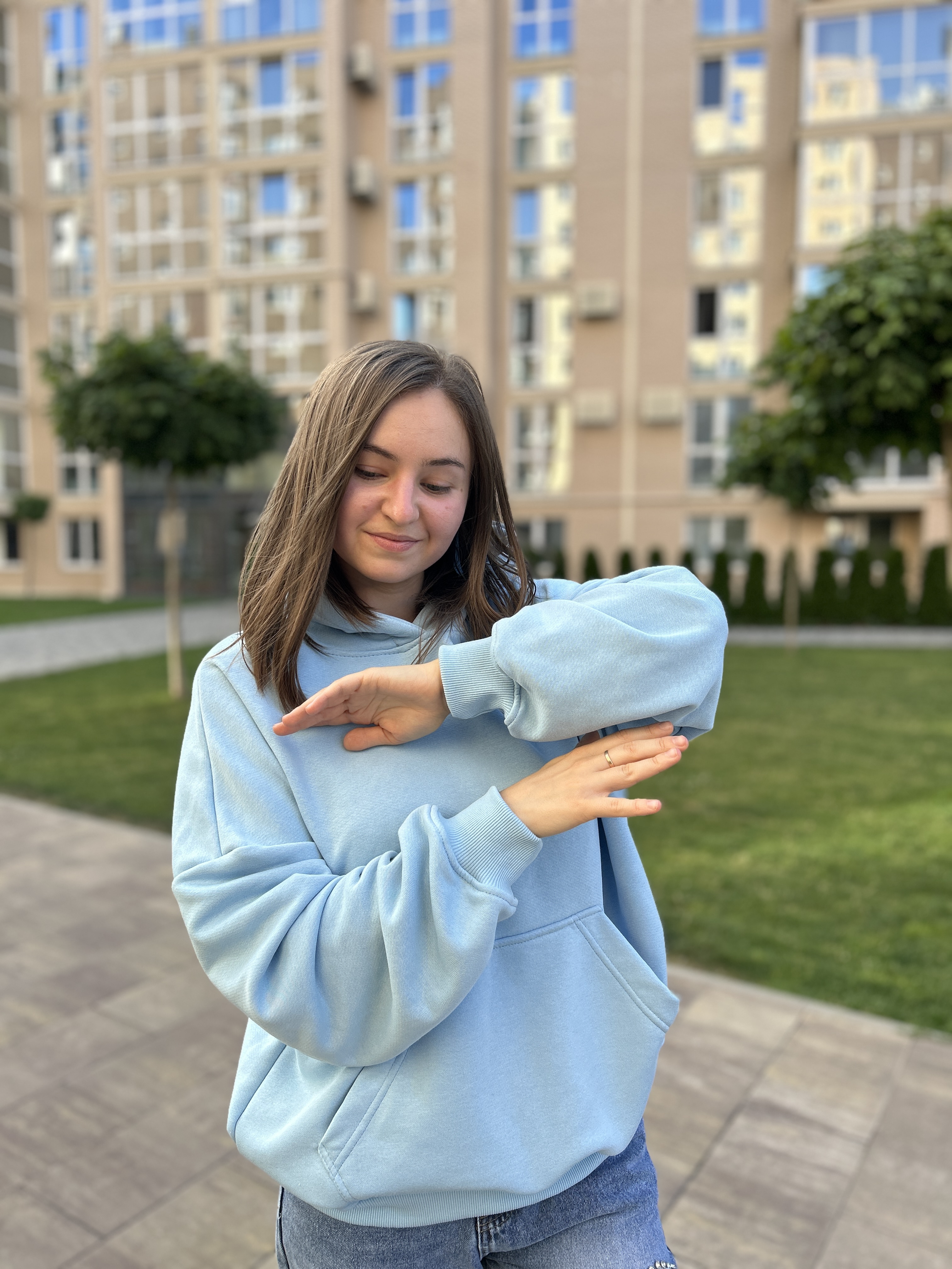 ХУДІ БЛАКИТНЕ ОВЕРСАЙЗ БЕЗ УТЕПЛЕННЯ