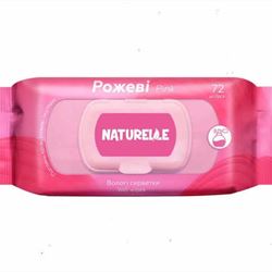  Вологі серветки універсальні Naturelle Pink рожеві 72 шт.