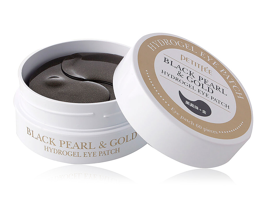 Гідрогелеві патчі з колоїдним золотом і перловою пудрою Petitfee Black Pearl&Gold Hydrogel Eye Patch 60шт