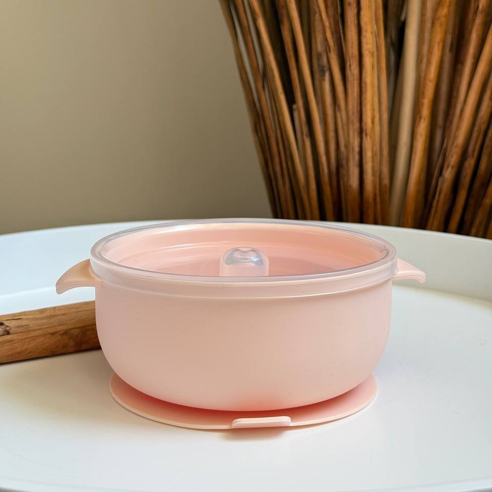 Глибока миска "Каструлька" з кришкою Персик (Soft Pink)