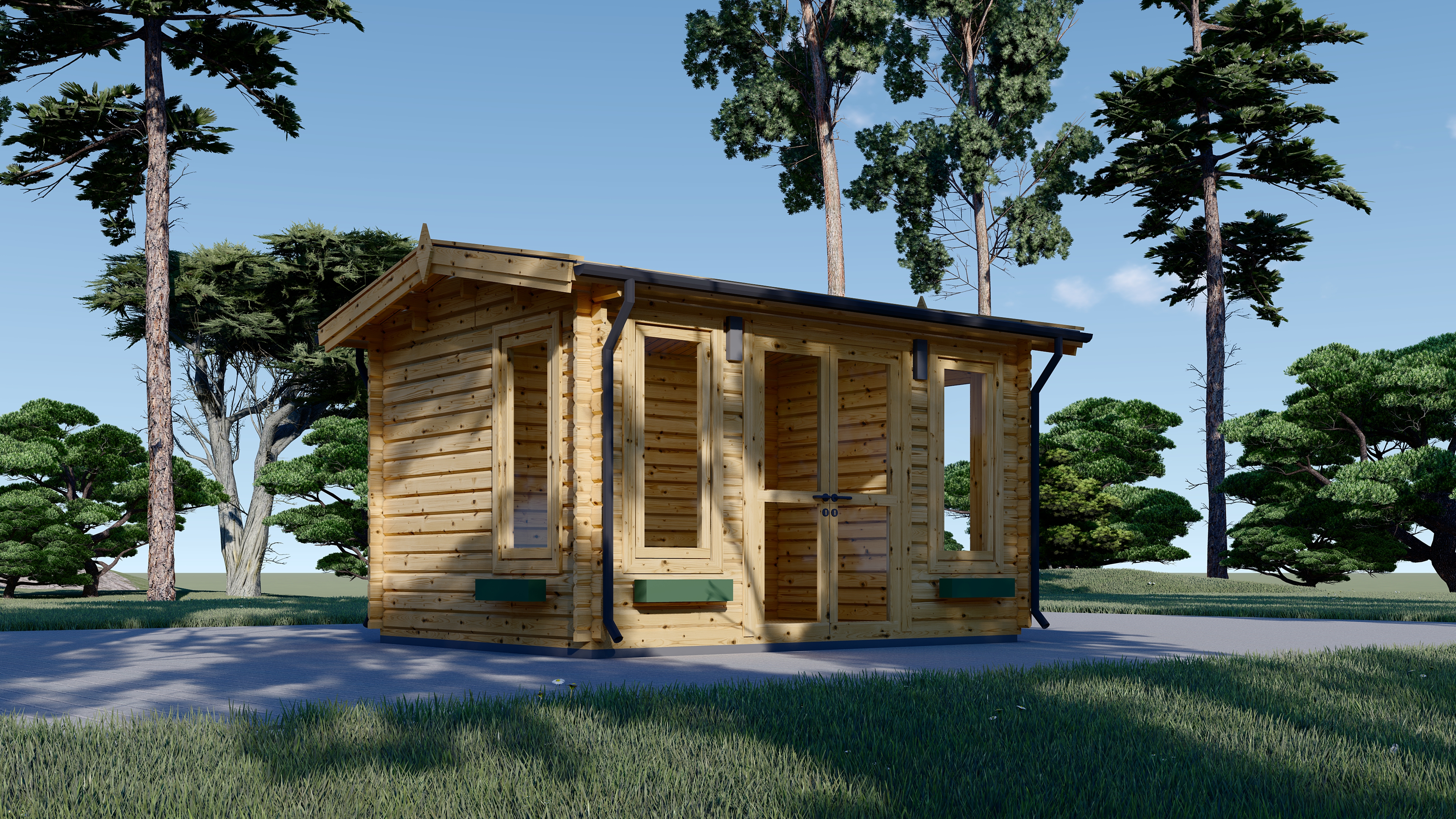 Caseta de jardín de madera Patra 4x3