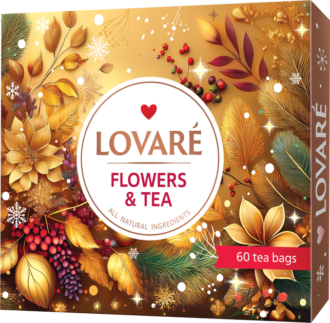 Колекція чаю Lovare Flowers & Tea 12 видів по 5 пакетиків