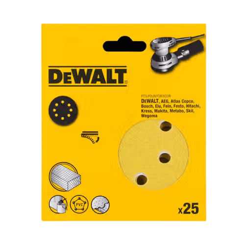 Шліфувальний аркуш  Ø125 мм, зерно 120 мкм DeWALT DT3115XM